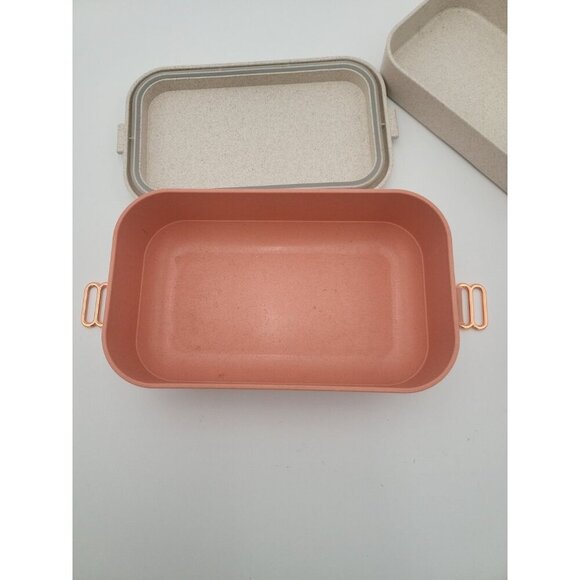 Our Place THE LUNCH BOX Pink Dishwasher Safe Sushi Bento Box Chopsticks Utensils - Picture 4 of 11